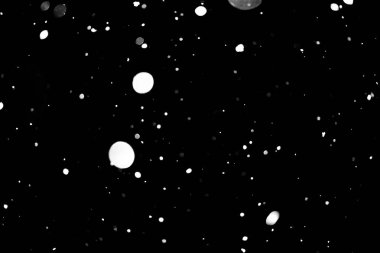 siyah kar bokeh arka plan üzerinde beyaz noktalar