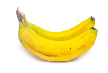 Beyaz arkaplanda muzlar