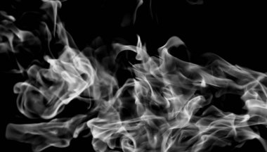 siyah bir arka plan beyaz duman alev