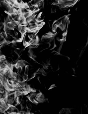 siyah bir arka plan beyaz duman alev