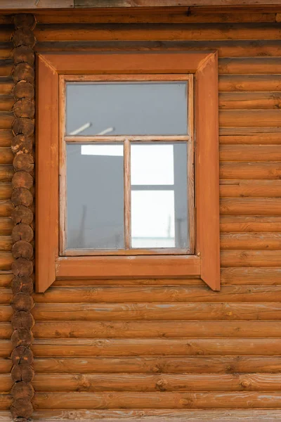 Окно Старом Деревянном Доме — стоковое фото