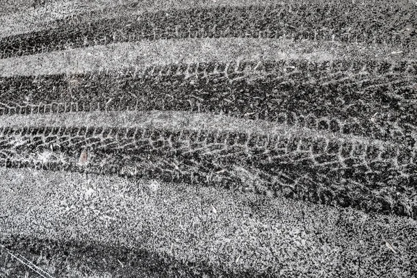 Ice Traces Cars Asphalt Frost — Stock Photo, Image