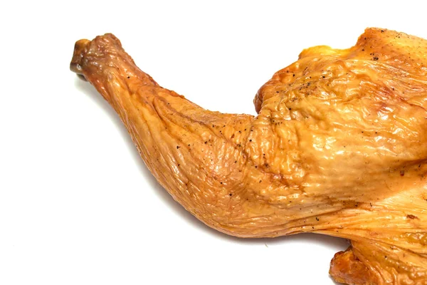Pollo Affumicato Sfondo Bianco — Foto Stock