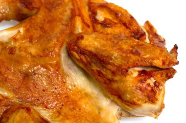 Beyaz arka plan üzerinde izole tavuk kızartma