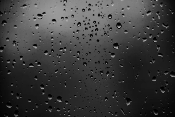 Raindrops Dark Glass Background — Stock Photo, Image