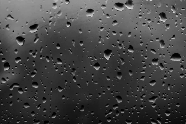 Raindrops Dark Glass Background — Stock Photo, Image