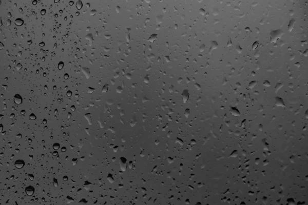 Drops Rain Glass View Street Blurred — Stock Photo, Image