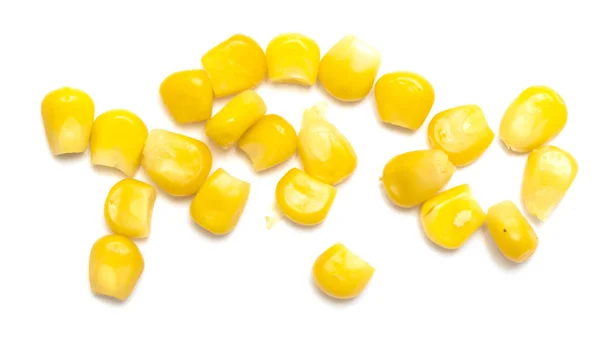 Kukuřice Semena Izolované Bílém Pozadí — Stock fotografie