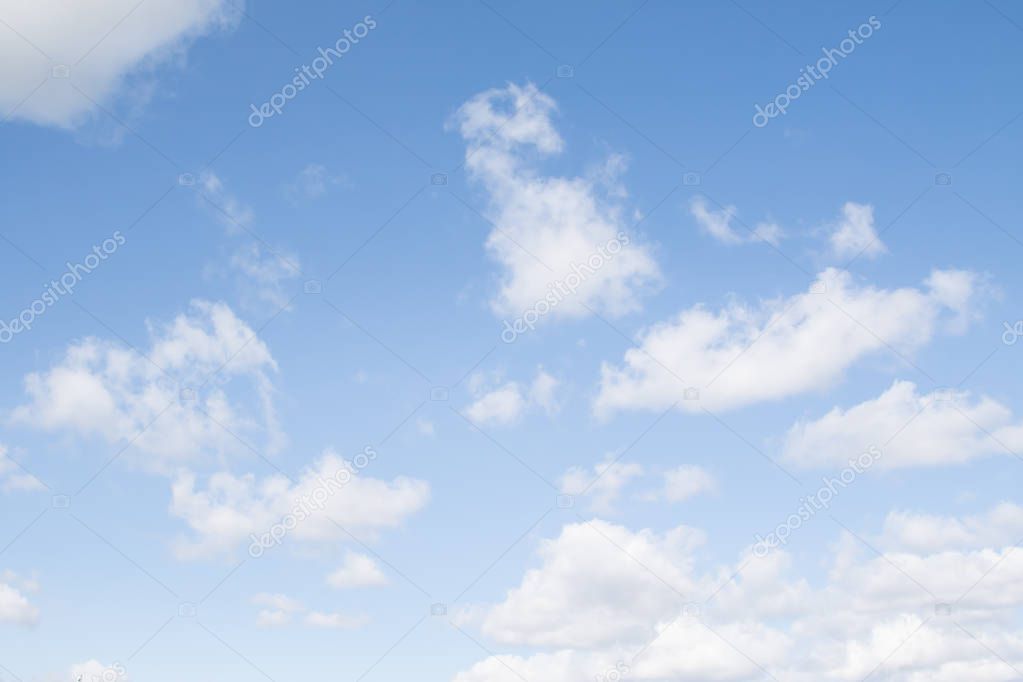 big clouds on a blue sky