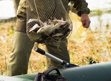 Balık için bir metal ızgara balık