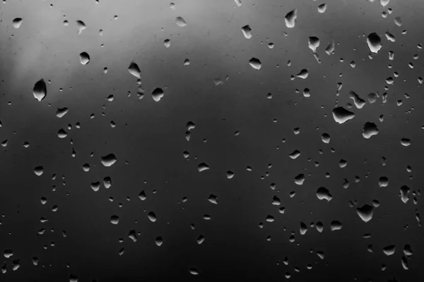 Raindrops Dark Glass Background — Stock Photo, Image