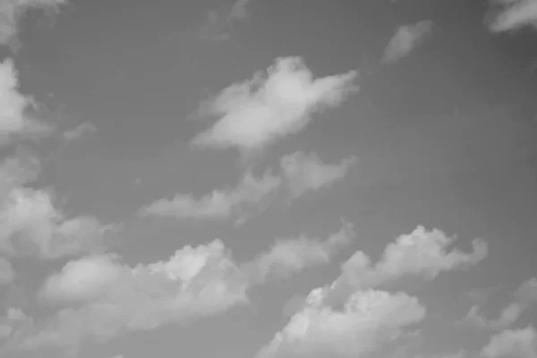 Nuvens Céu Foto Preto Branco — Fotografia de Stock
