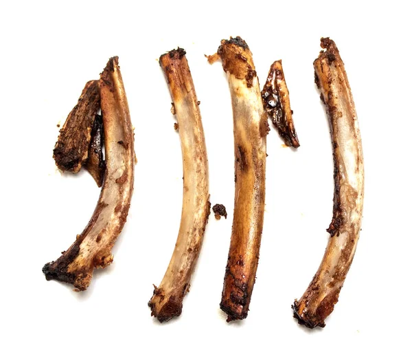 Kości Zjedzeniu Mięsa — Zdjęcie stockowe