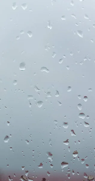 Regendruppels Achtergrond Van Glas — Stockfoto
