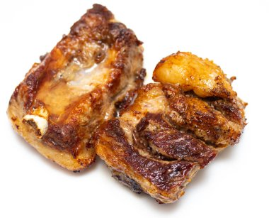 ızgara et closeup parçaları