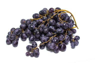 kara üzüm beyaz arka plan üzerinde izole bir demet