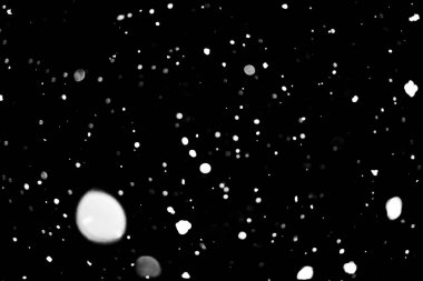 siyah kar bokeh arka plan üzerinde beyaz noktalar