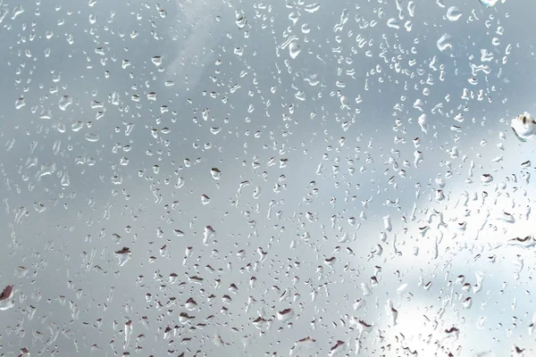 Краплі Дощу Фоні Скляного Неба — стокове фото