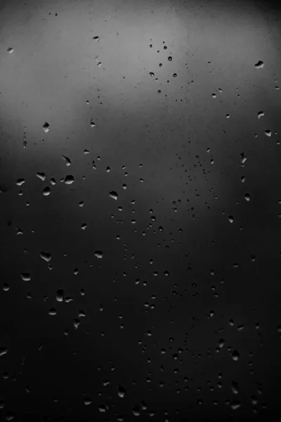 Raindrops Dark Glass Background — Stock Photo, Image