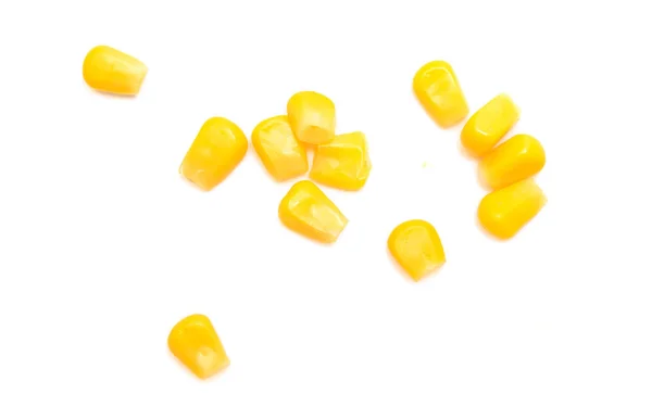Corn Seeds Isolated White Background — Stock Photo, Image
