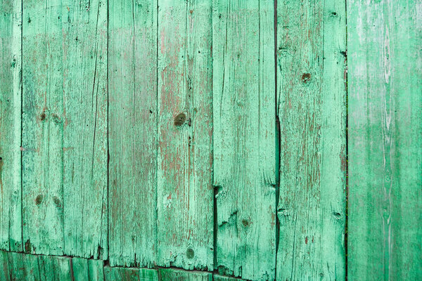 old wooden fence background green paint