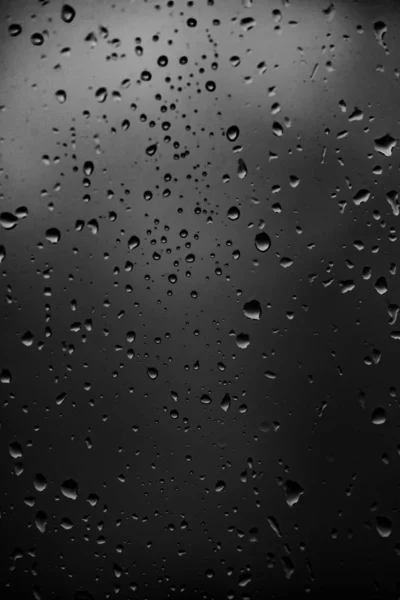 Raindrops Dark Glass Background — Stock Photo, Image