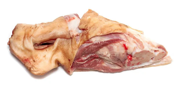 Varkensvlees Van Knokkel Witte Achtergrond — Stockfoto