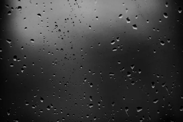 Raindrops Dark Glass Background — Stock Photo, Image