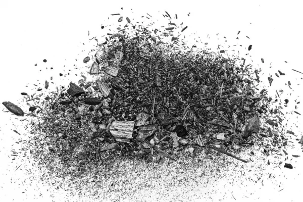 Чорний Порошок Вугілля Білому Тлі — стокове фото
