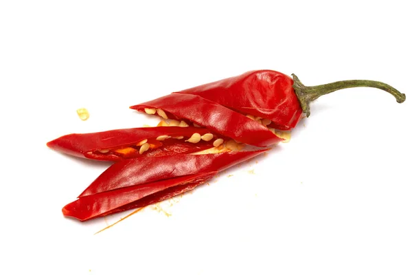 Ripe Red Chili Pepper White Background — Stock Photo, Image