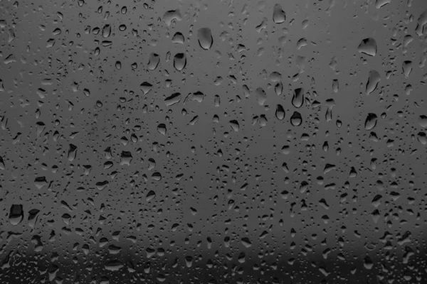 Drops Rain Glass View Street Blurred — Stock Photo, Image