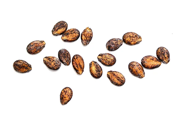 Semena Melounu Bílém Pozadí Samostatný — Stock fotografie