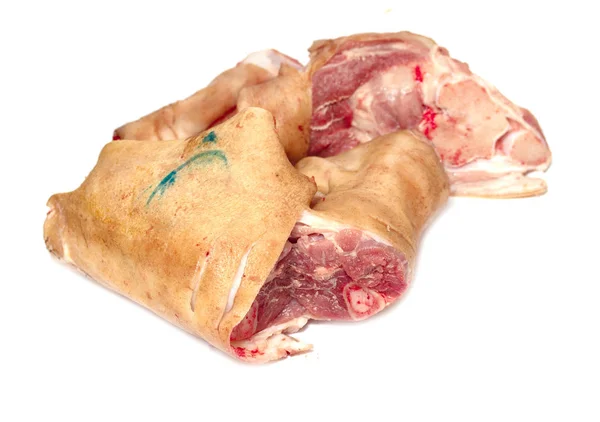Carne Nudillo Cerdo Sobre Fondo Blanco — Foto de Stock