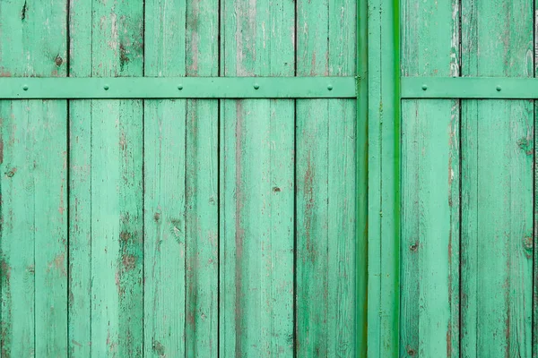 Vecchio Recinto Legno Sfondo Vernice Verde — Foto Stock