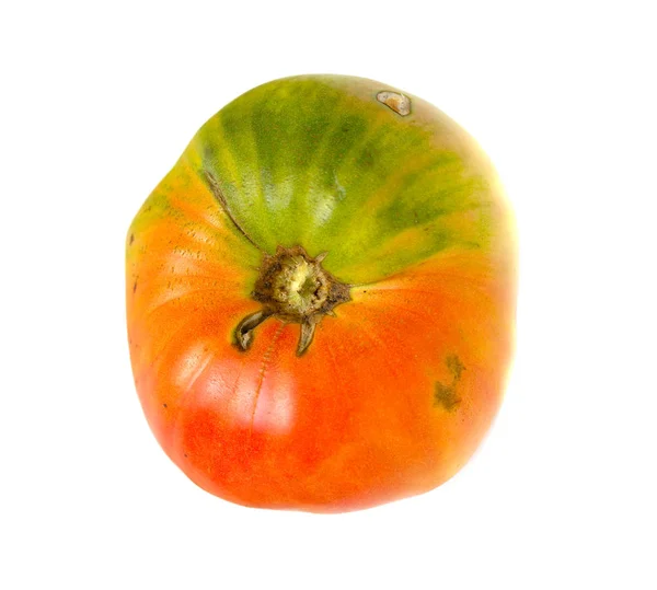 Close View Fresh Ripe Tomato Isolated White Background — Stock Photo, Image