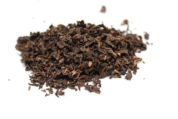 Schwarzer Tee Auf Weißem Hintergrund — Stockfoto