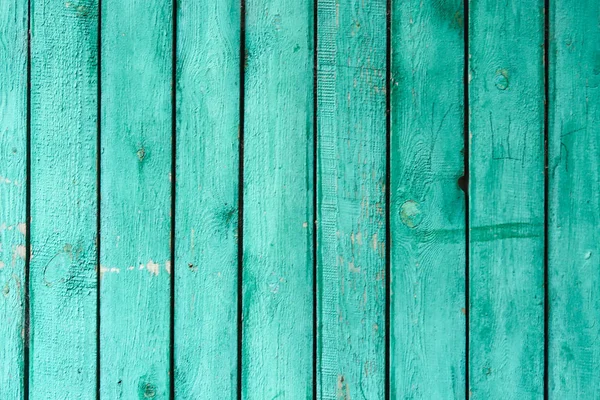 Old Wooden Fence Background Green Paint — Stock Photo, Image