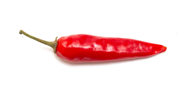 Peperoncino Rosso Maturo Sfondo Bianco — Foto Stock