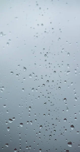 Gotas Lluvia Sobre Fondo Vidrio —  Fotos de Stock