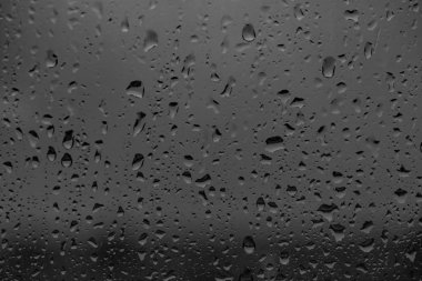 damla yağmur camına, sokak görünümü bulanık