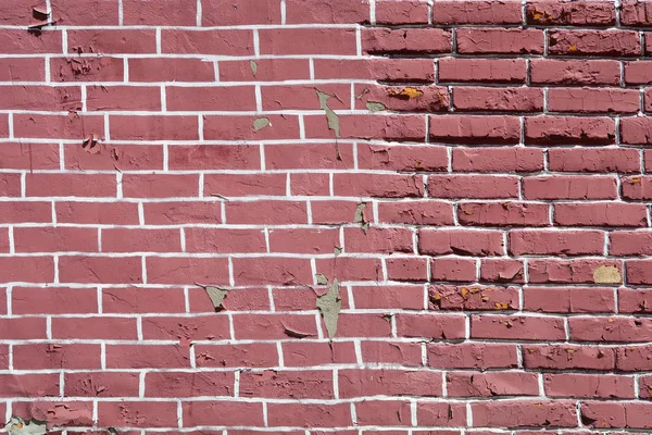 Alte Rote Backsteinmauer Hintergrund Innenraum Textur — Stockfoto