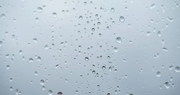 Gotas Lluvia Sobre Fondo Vidrio —  Fotos de Stock