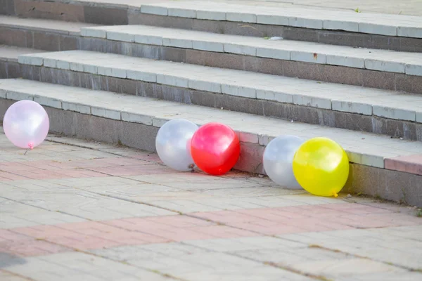 Gekleurde Ballonnen Grond — Stockfoto