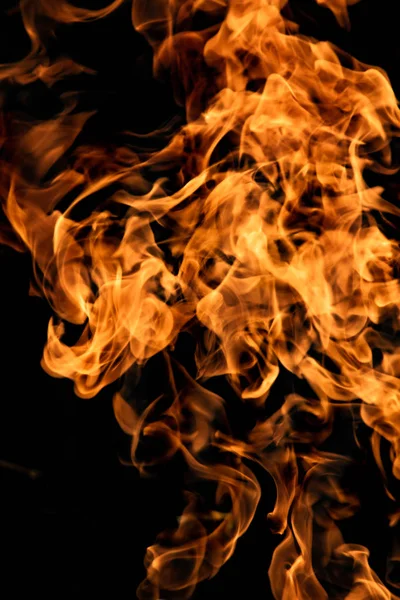 Fire Flames Black Background Stock Picture