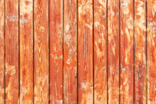 Old Wooden Fence Red Paint Peeled Background — Stock Photo, Image