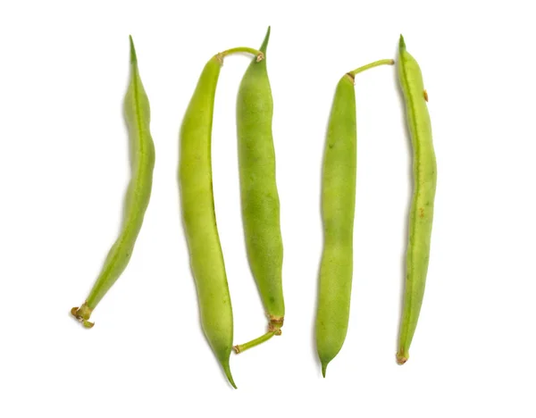 Green Beans White Background — Stock Photo, Image