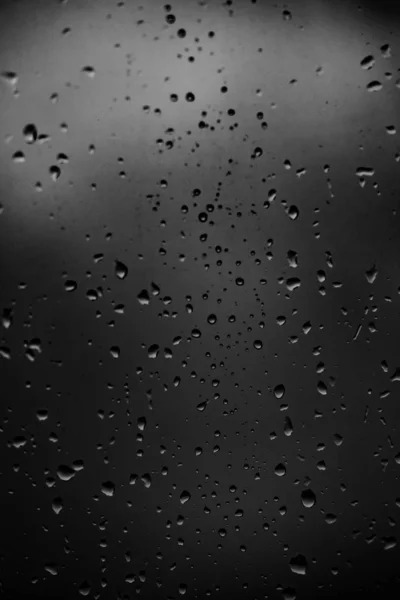 Raindrops Dark Glass Background — Stock Photo, Image