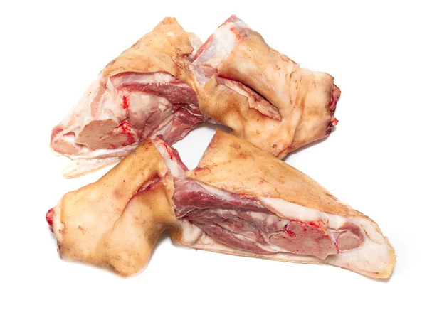 Carne Maiale Nocca Sfondo Bianco — Foto Stock