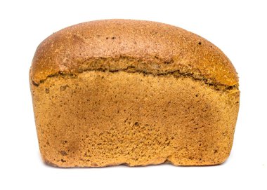 Beyaz bir arka planda çavdar ekmek