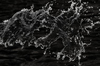 bir karanlık bokeh arka plan üstünde su damlaları